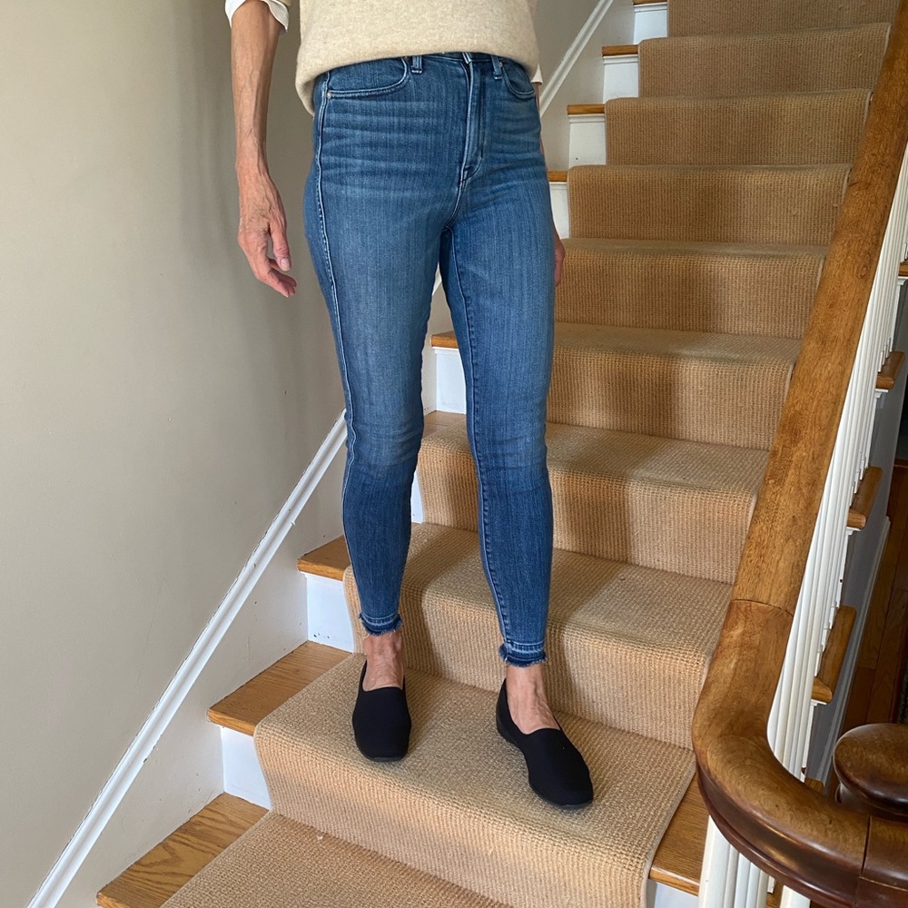 NYDJ Blue Skinny Jeans with Tapered Ankle